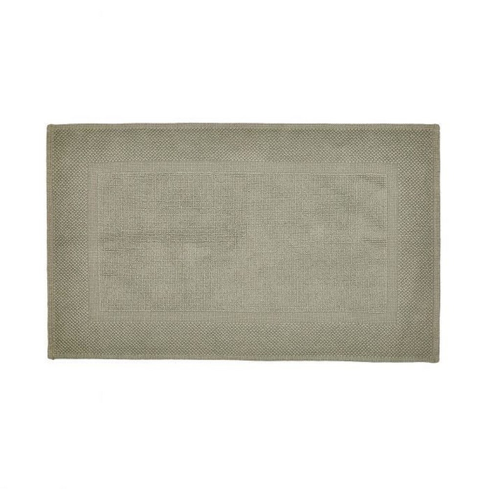 Noi Plain Border Cotton Bath Mat in Sage Green